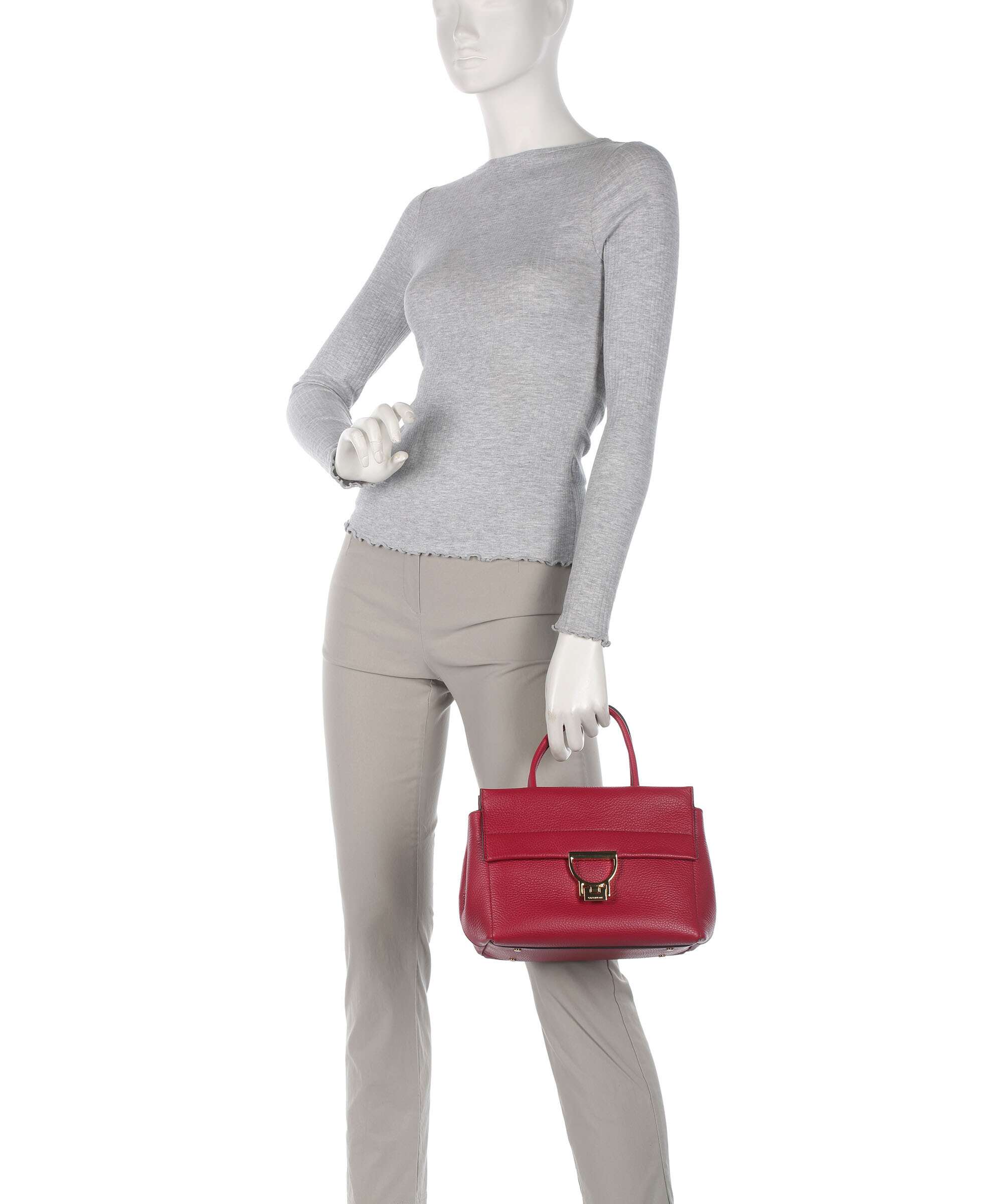 Coccinelle Arlettis Signature Handbag sangria