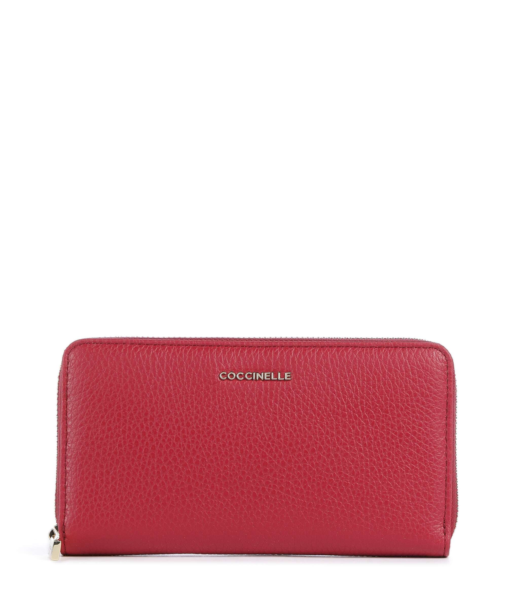 Coccinelle Metallic Soft Wallet sangria