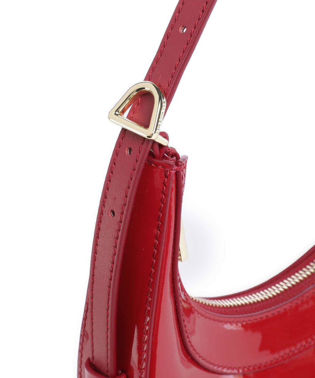 Coccinelle Whisper Patent Shoulder bag sangria