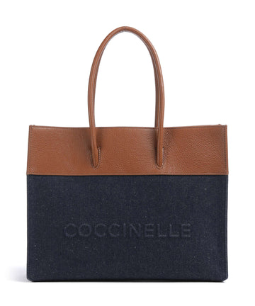 Coccinelle Myrtha Denim Nákupní taška blue/cognac