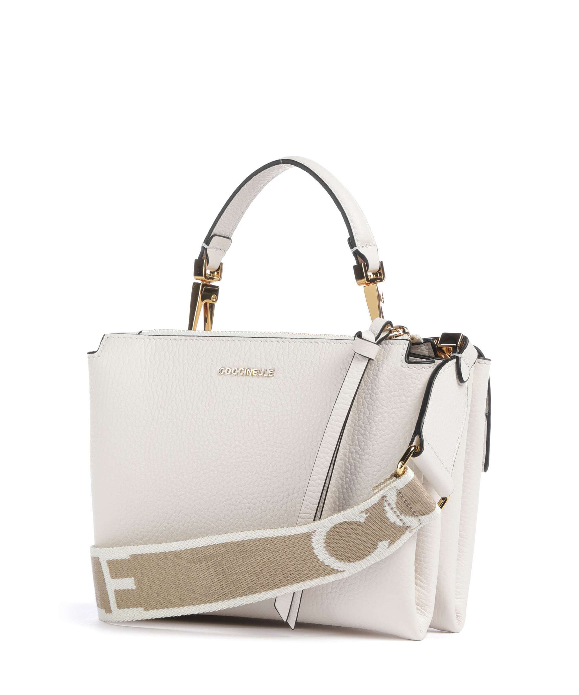 Coccinelle Arlettis Signature Crossbody bag blanco