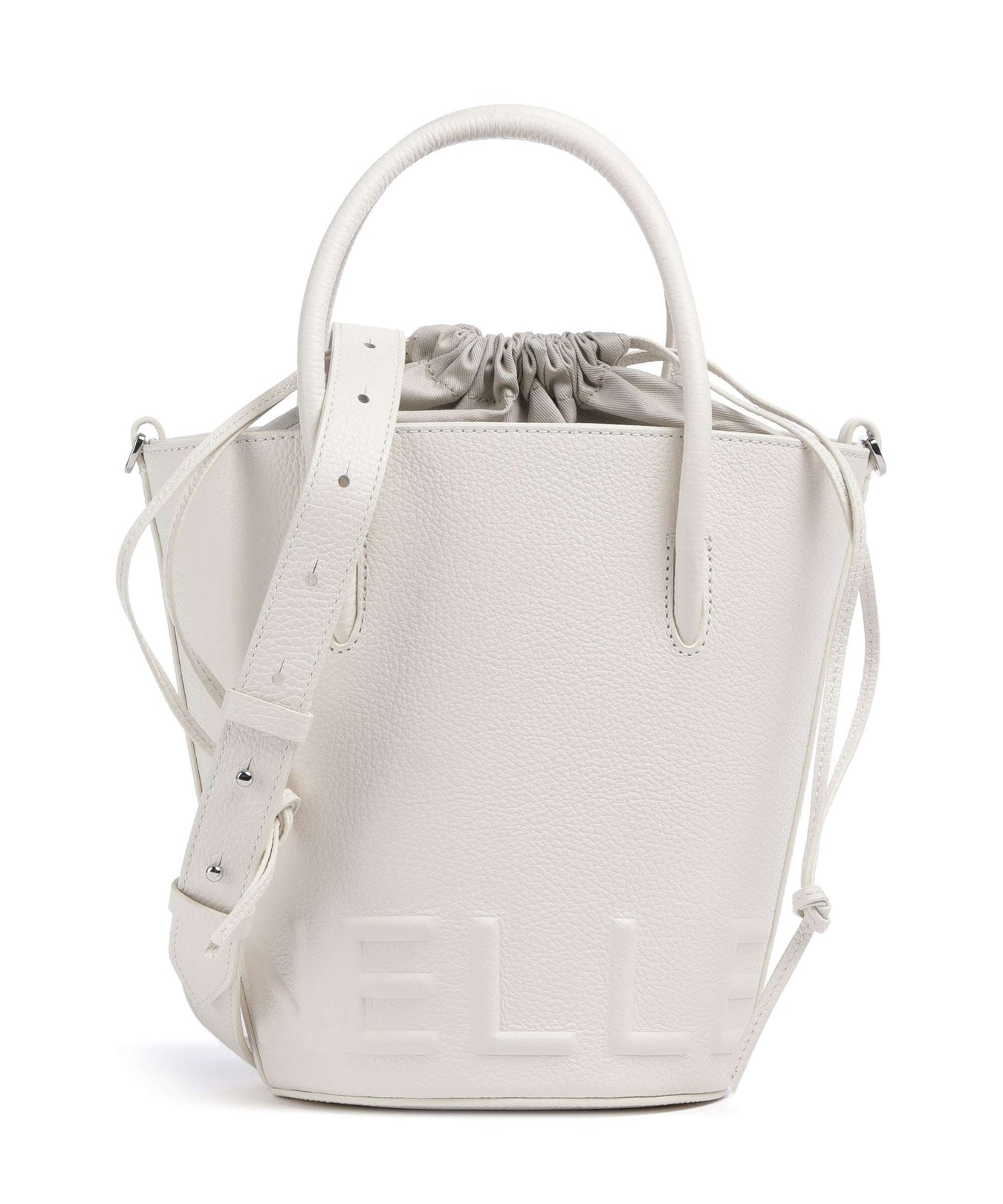 Coccinelle Myrtha Maxi Logo Bucket bag blanco