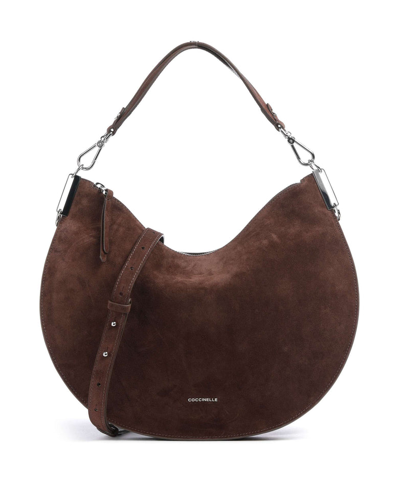 Coccinelle Sunup Suede Shoulder bag brunette