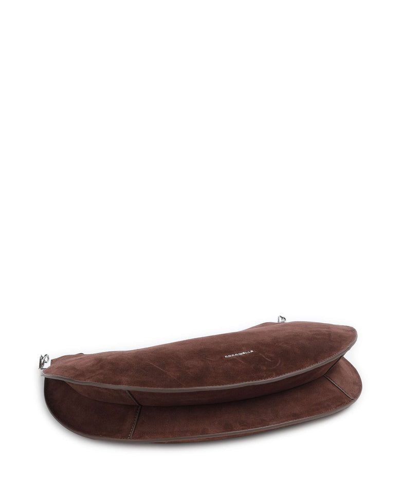 Coccinelle Sunup Suede Shoulder bag brunette