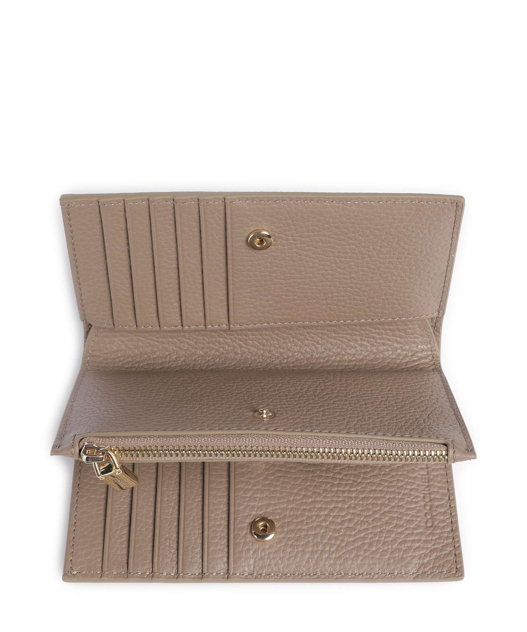 Coccinelle Metallic Soft Wallet warm taupe