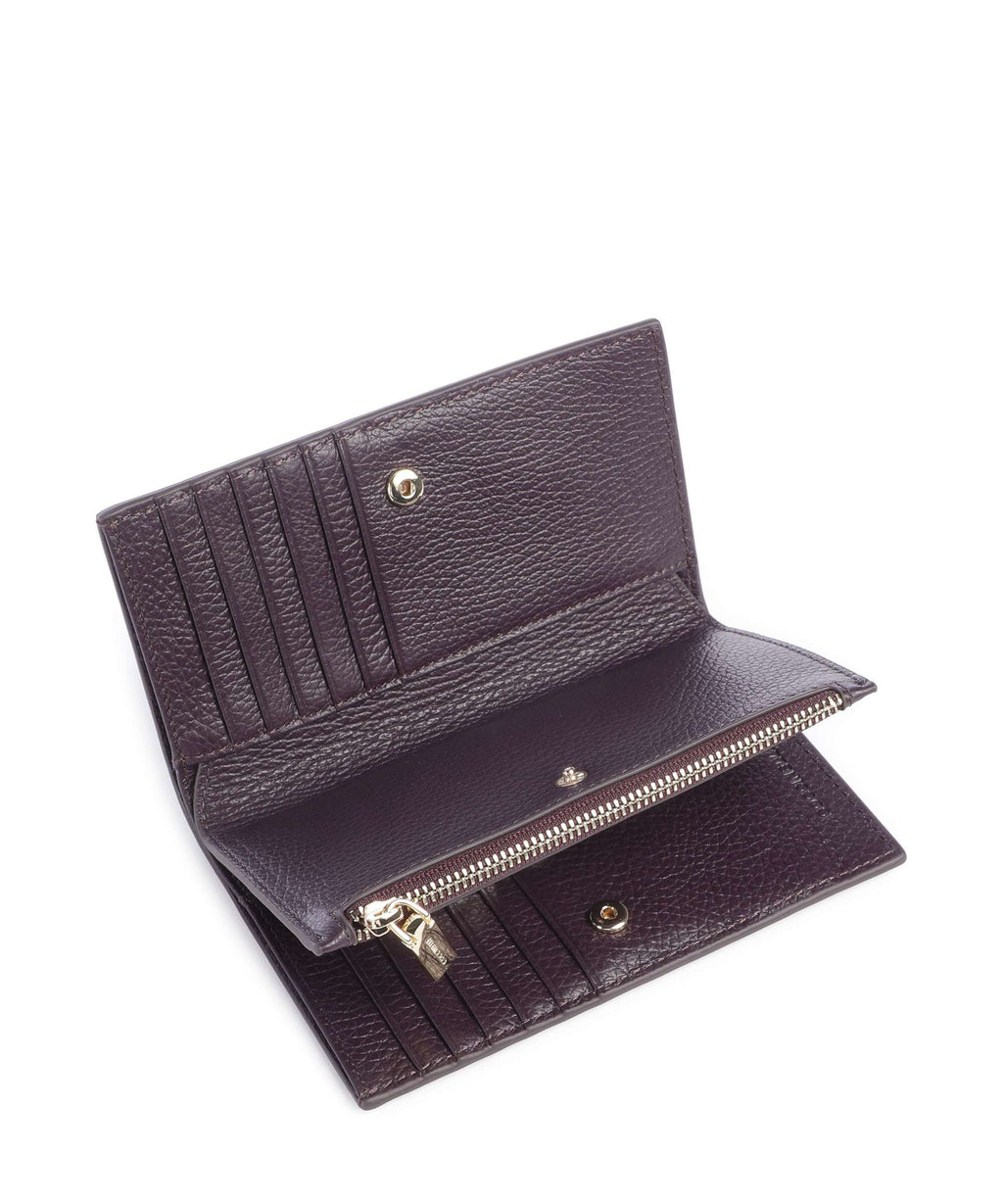 Coccinelle Metallic Soft RFID Wallet prune