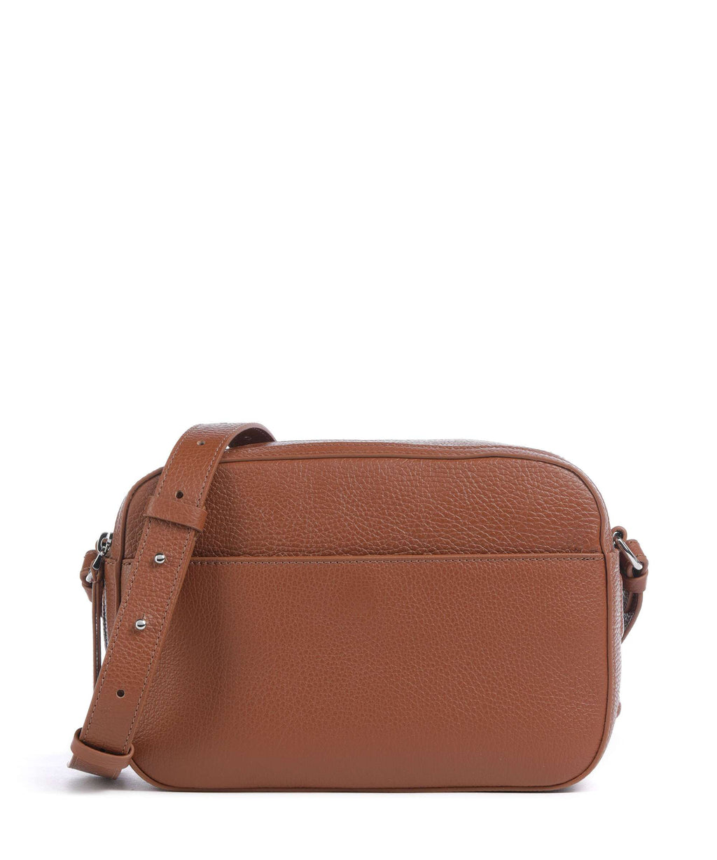 Coccinelle Myrtha Maxi Logo Crossbody bag cognac