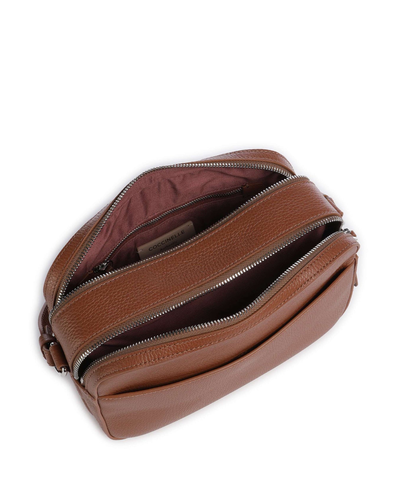 Coccinelle Myrtha Maxi Logo Crossbody bag cognac