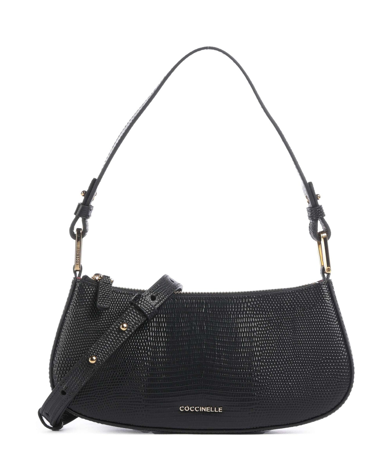 Coccinelle Merveille Lizard Shoulder bag noir