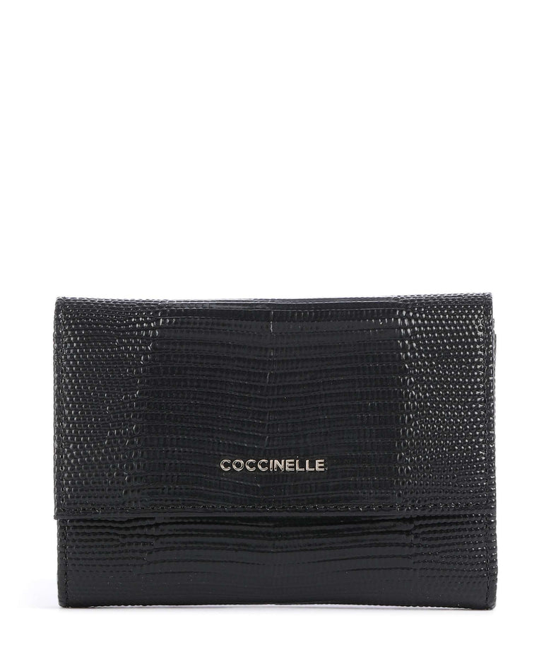 Coccinelle Metallic Lizard RFID Wallet noir