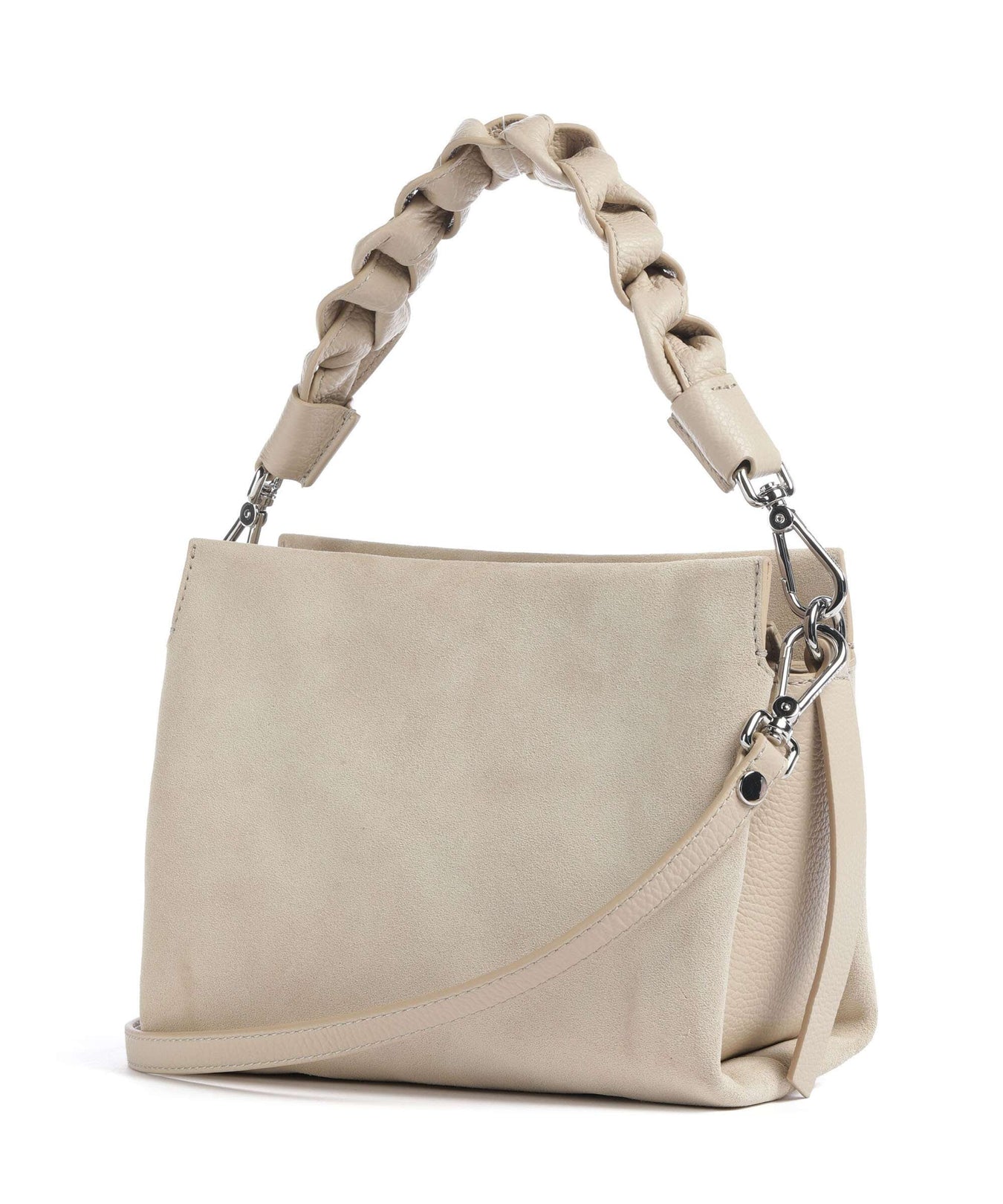 Coccinelle Boheme Suede Handbag sandshell
