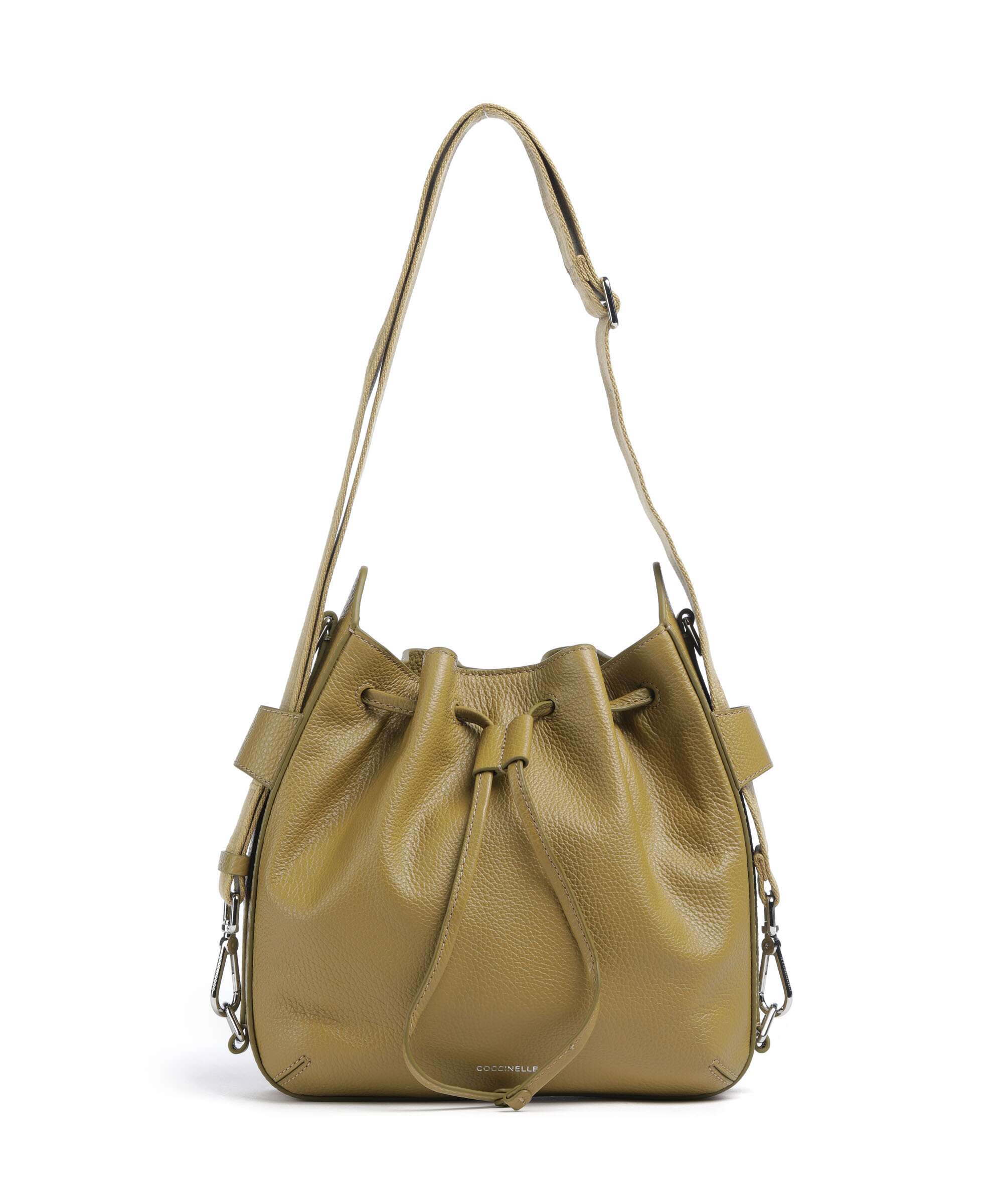 Coccinelle Gretel Ribbon Bucket bag seagrass