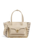 Coccinelle Beat Double Monogram Handbag sandshell