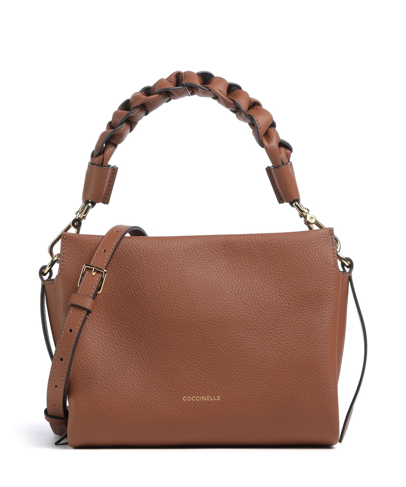 Coccinelle Boheme Grana Double Handbag cognac/noir