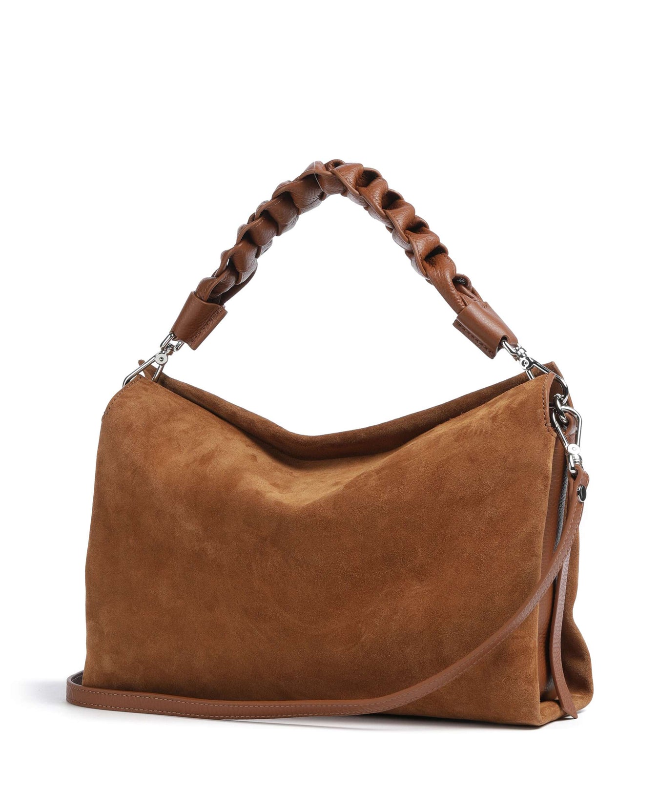 Coccinelle Boheme Suede Hobo bag cognac