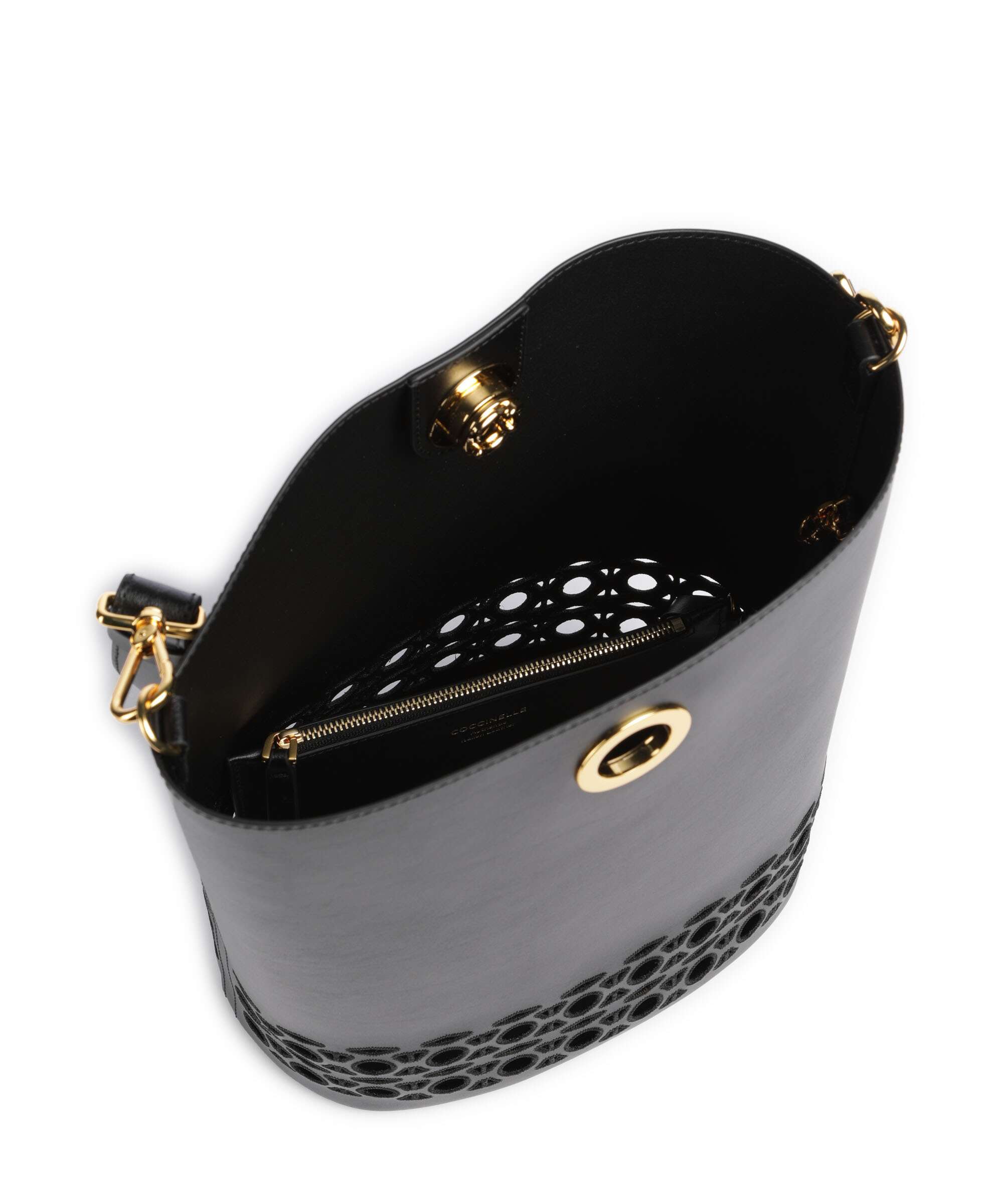Coccinelle Nikla Monogram Sangallo Bucket bag noir