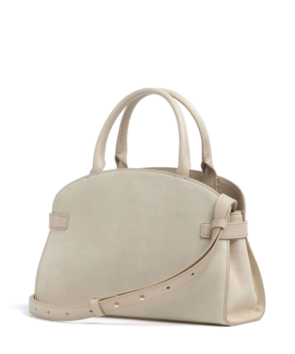 Coccinelle Sabine Suede Handbag sandshell