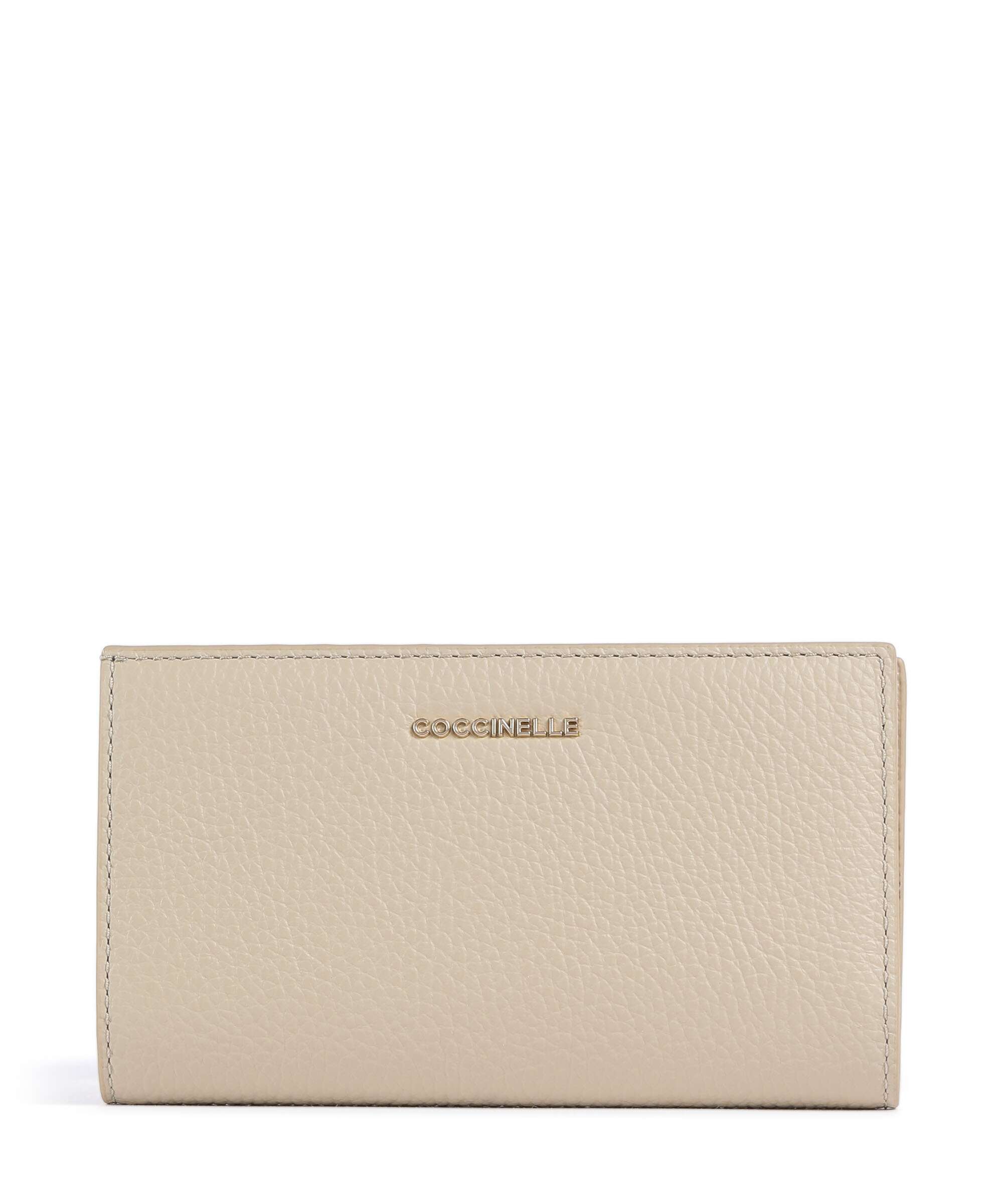 Coccinelle Metallic Soft RFID Wallet sandshell