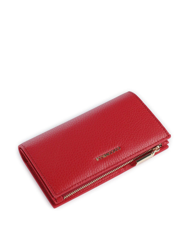 Coccinelle Metallic Soft Wallet scarlet