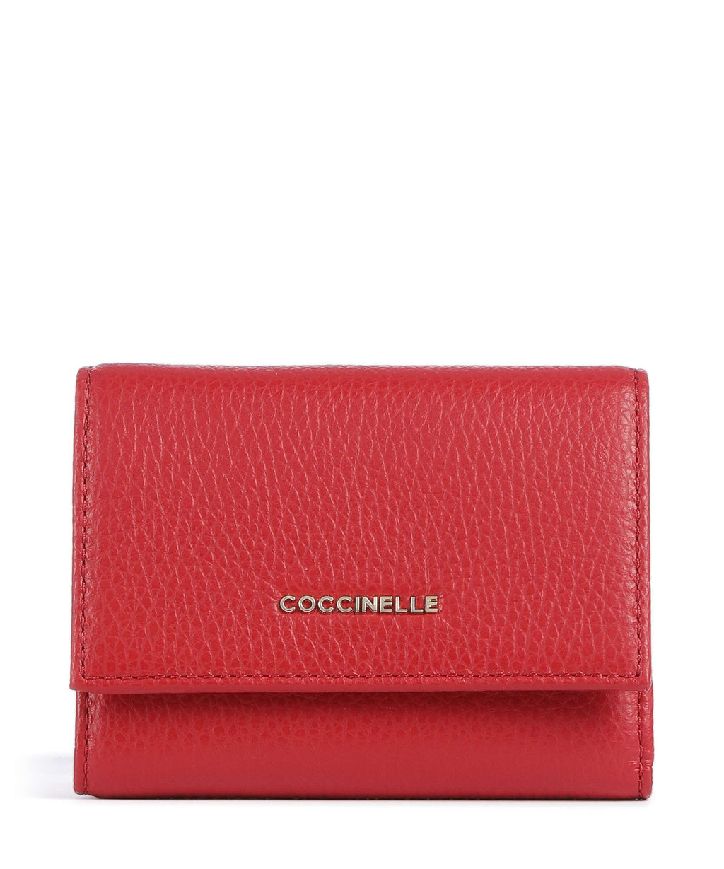 Coccinelle Metallic Soft RFID Wallet scarlet