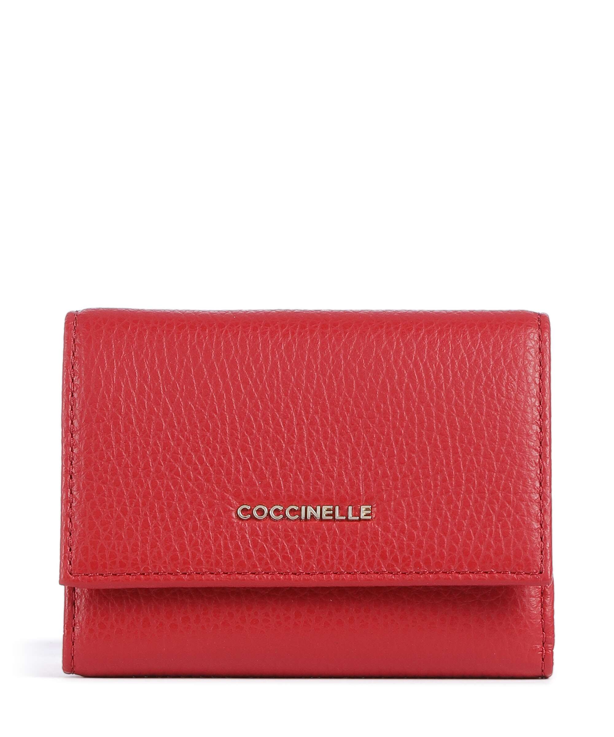 Coccinelle Metallic Soft RFID Wallet scarlet