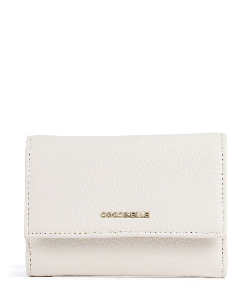 Coccinelle Metallic Soft RFID Wallet pearl