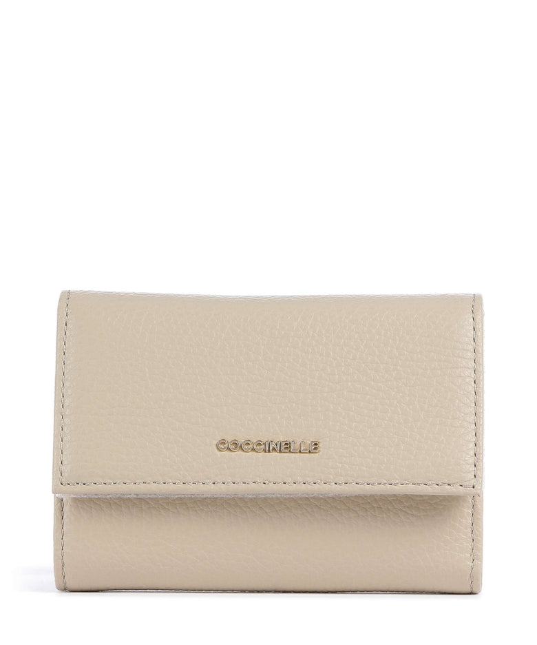 Coccinelle Metallic Soft Wallet sandshell