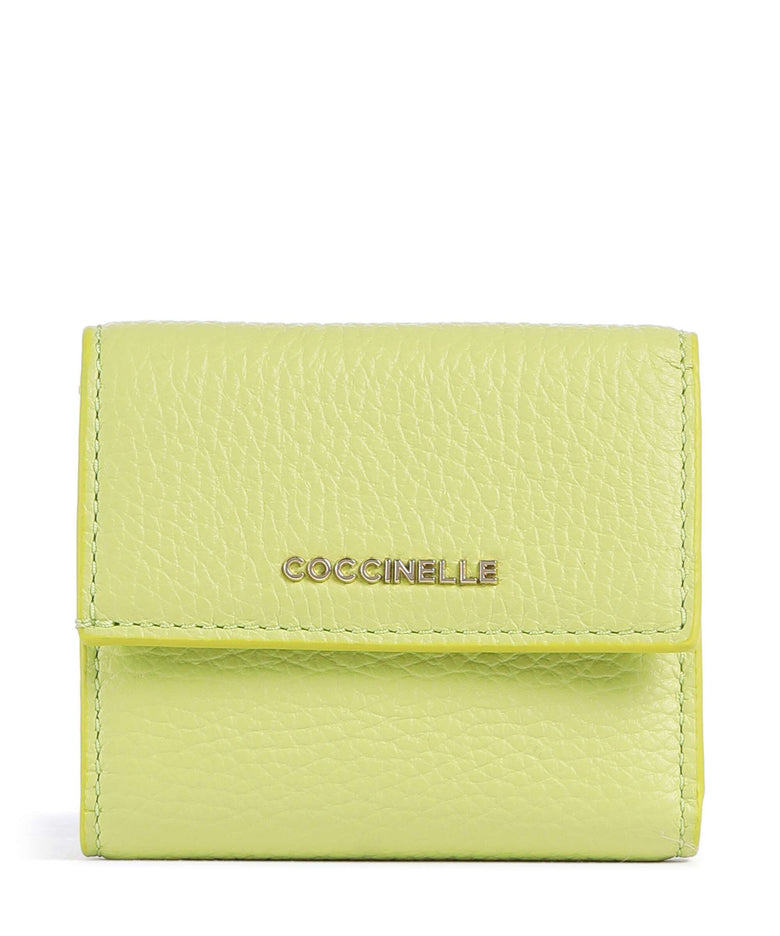 Coccinelle Metallic Soft RFID Wallet green glow