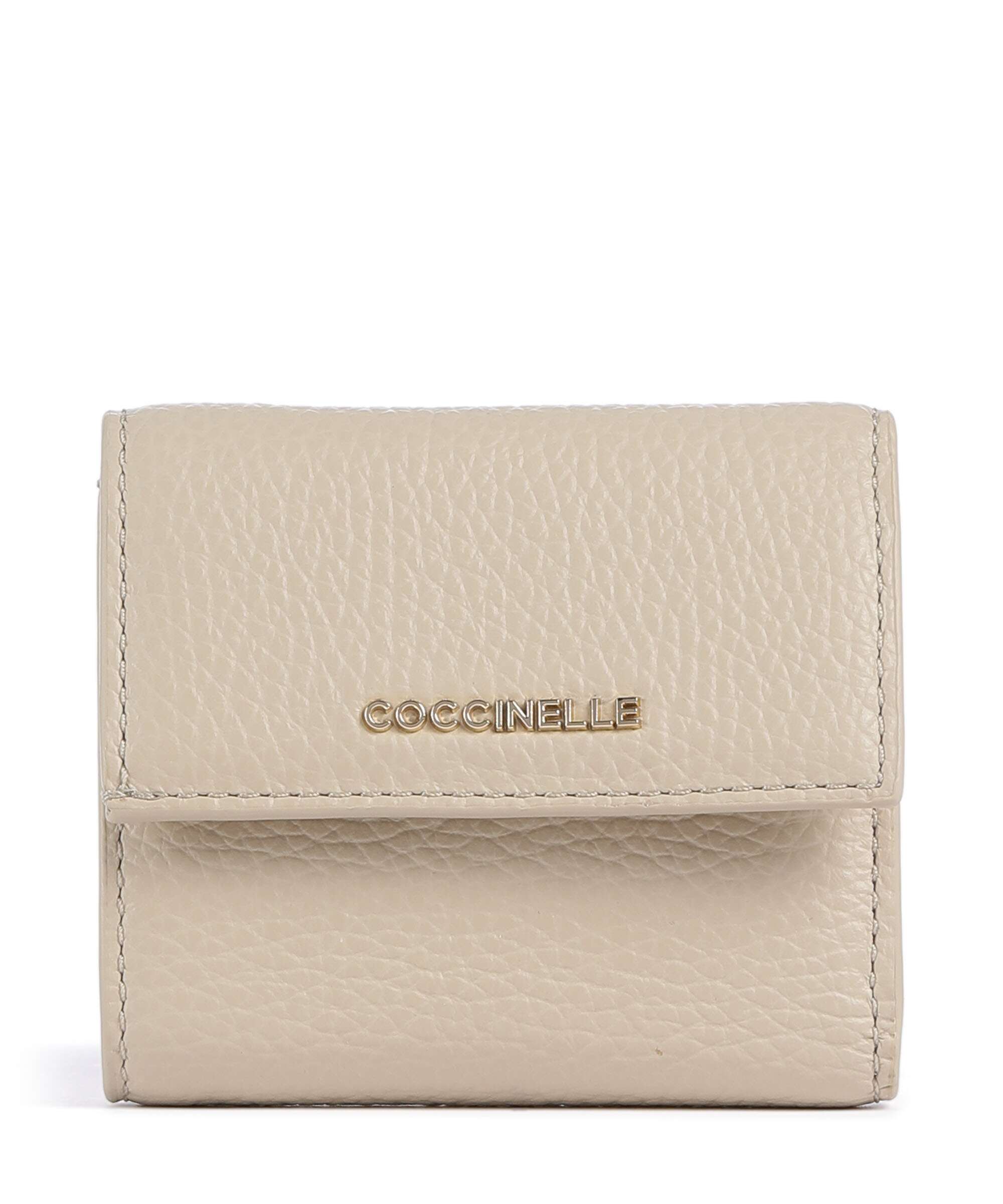 Coccinelle Metallic Soft RFID Wallet sandshell