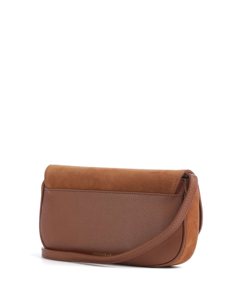 Coccinelle Mavery Suede Crossbody bag cognac