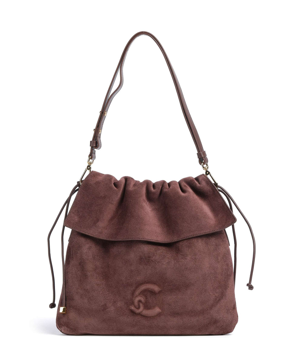 Coccinelle Lidia Suede Hobo bag berry