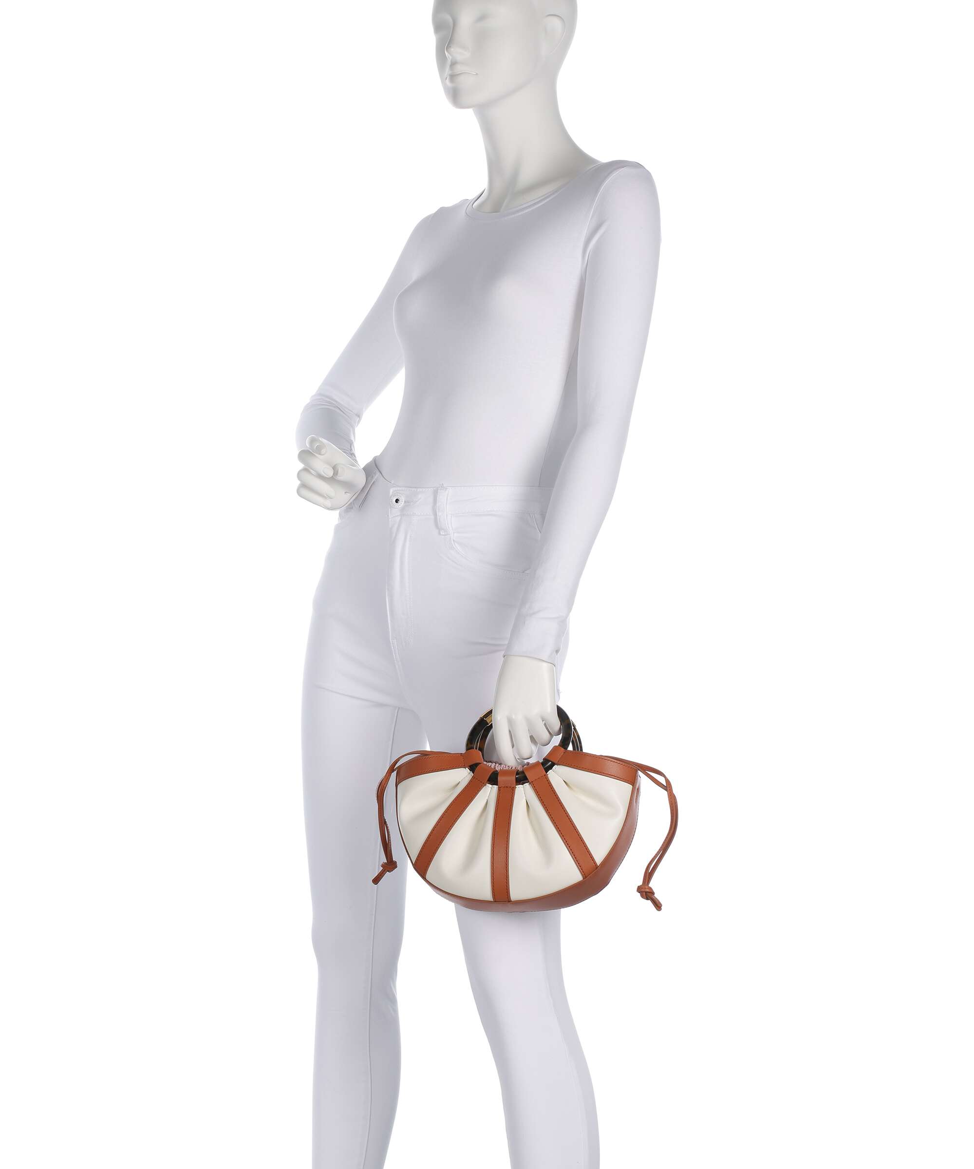 Coccinelle Shell Handbag crab/pearl