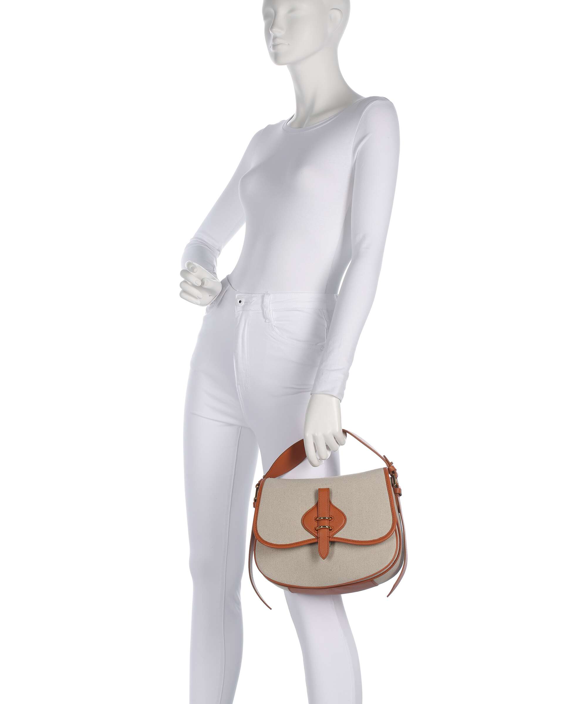 Coccinelle Mavery Canvas Handbag natural/crab