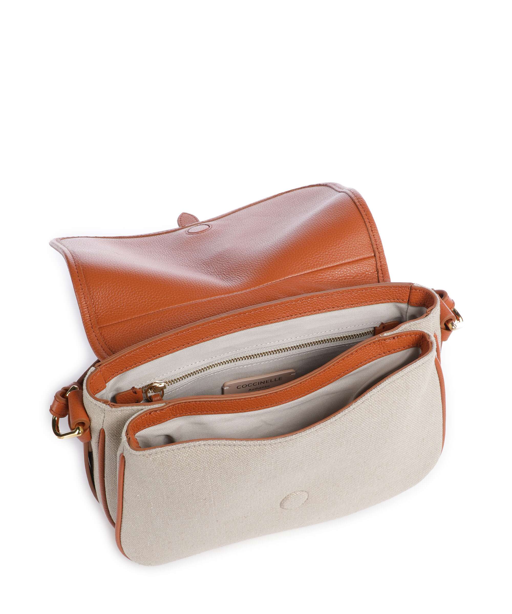 Coccinelle Mavery Canvas Handbag natural/crab