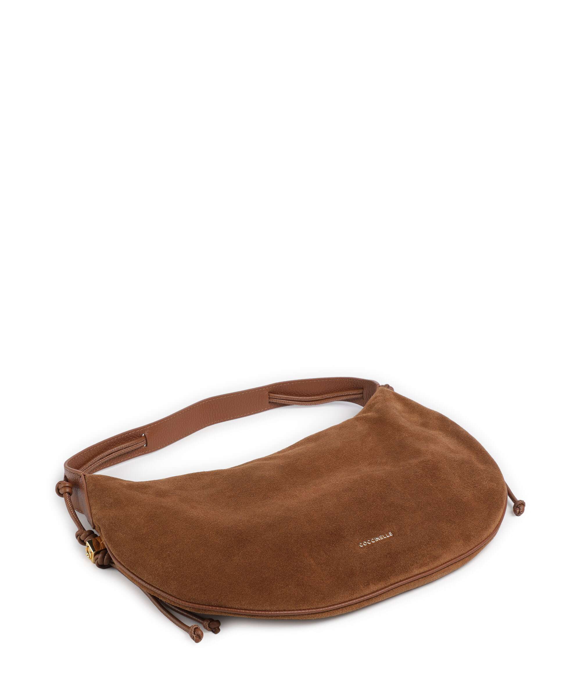 Coccinelle Thess Suede Hobo bag cognac