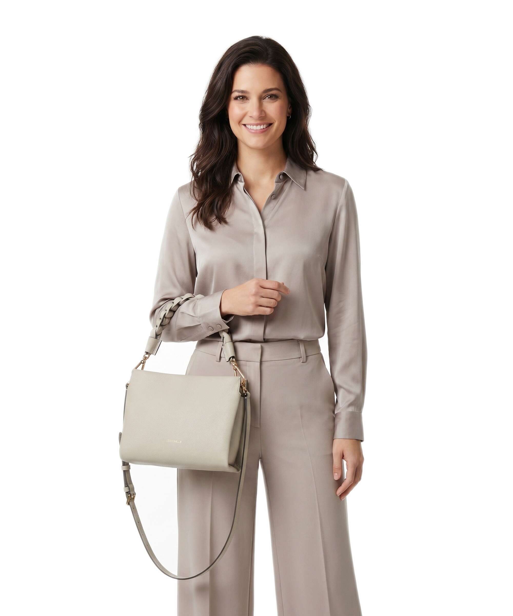 Coccinelle Boheme Grana Double Handbag eucalipto/fango