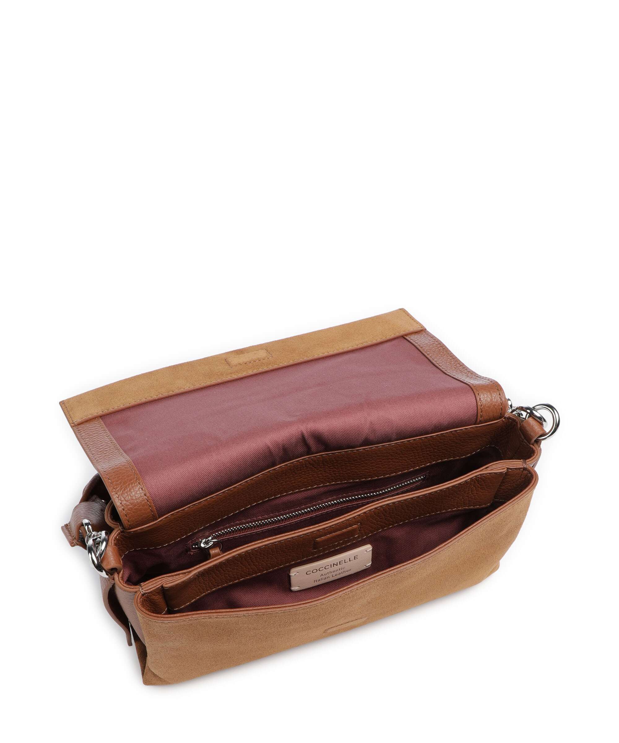 Coccinelle Boheme Suede Shoulder bag cognac