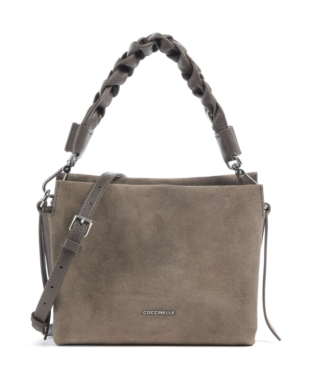 Coccinelle Boheme Suede Handbag fango