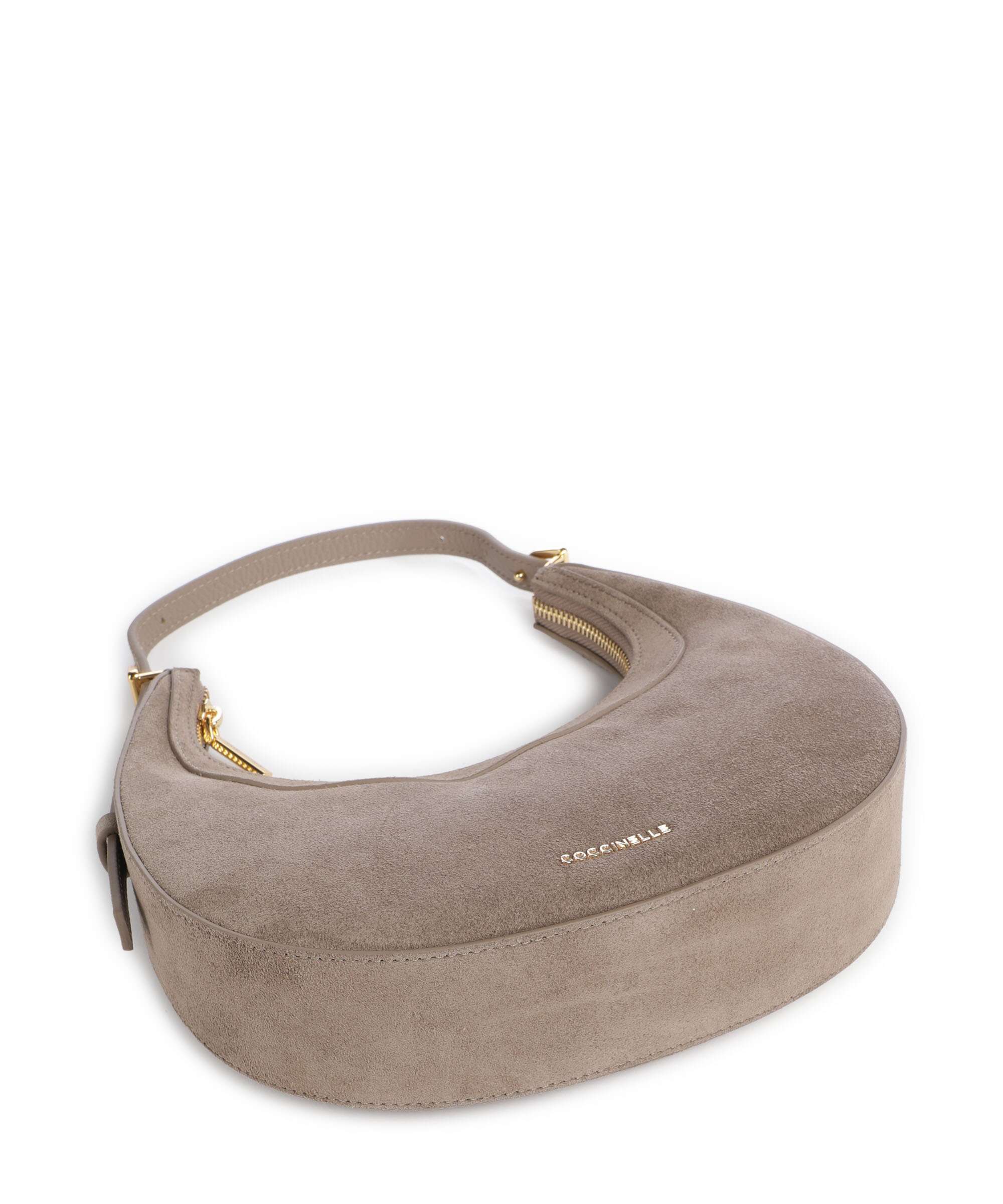 Coccinelle Whisper Suede Shoulder bag warm taupe