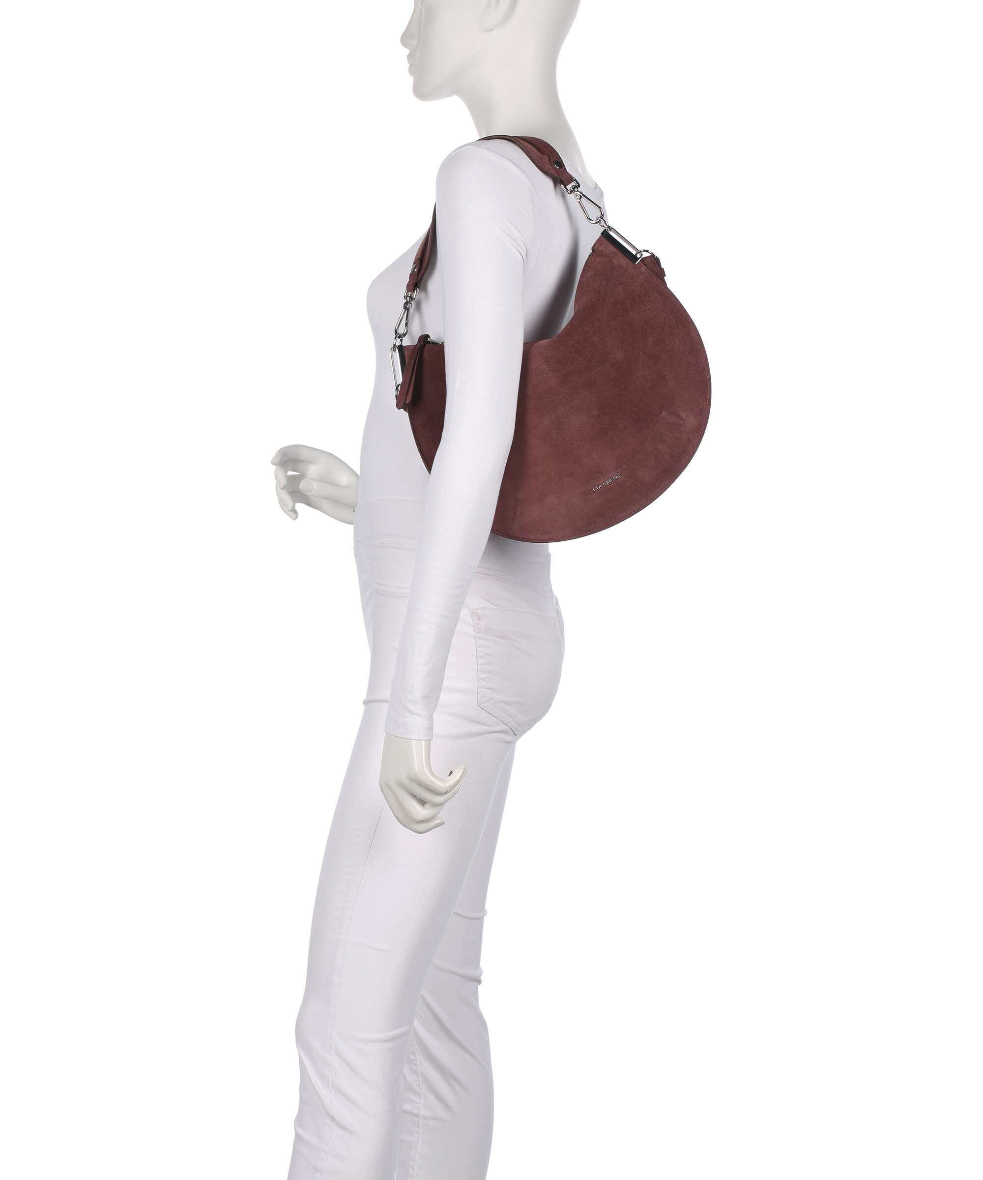 Coccinelle Sunup Suede Hobo bag berry