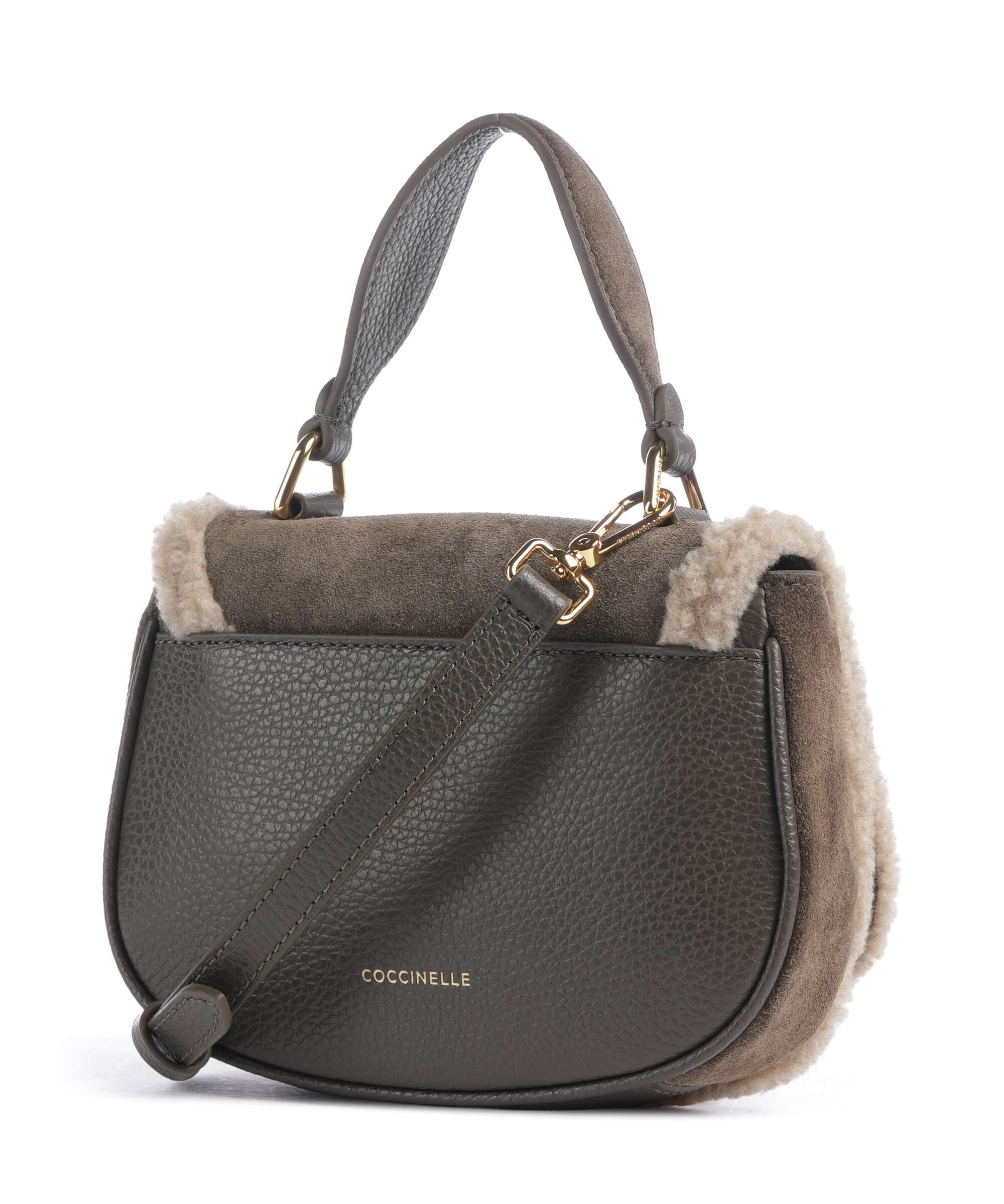 Coccinelle Mavery Suede Eco Crossbody bag fango/warm taupe