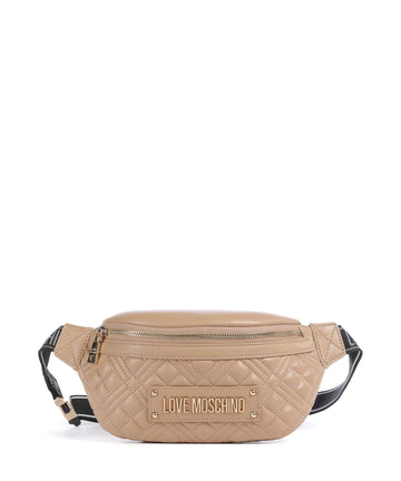 Love Moschino Quilted Ledvinka beige