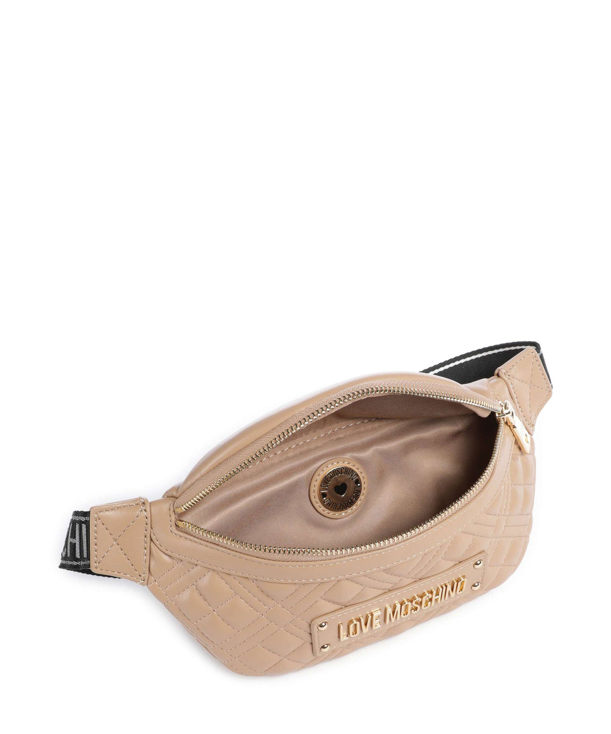 Love Moschino Quilted Fanny pack beige