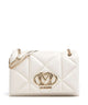 Love Moschino Embossed Q Taška přes rameno ivory