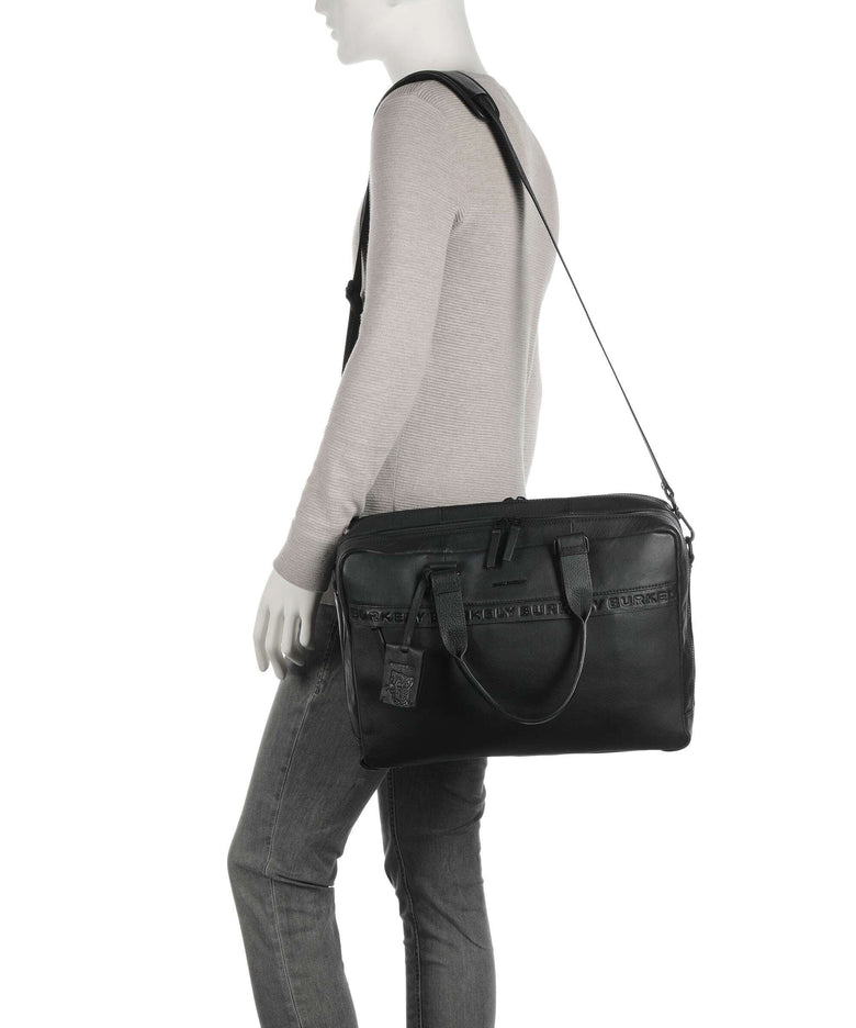 Burkely Minimal Mason Briefcase busy black