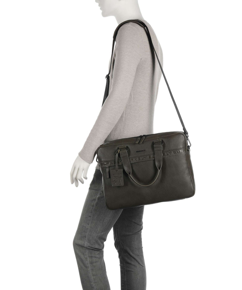 Burkely Minimal Mason Briefcase great green