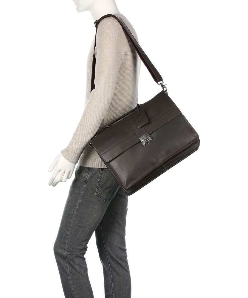 Burkely Vintage Dean Briefcase dark brown
