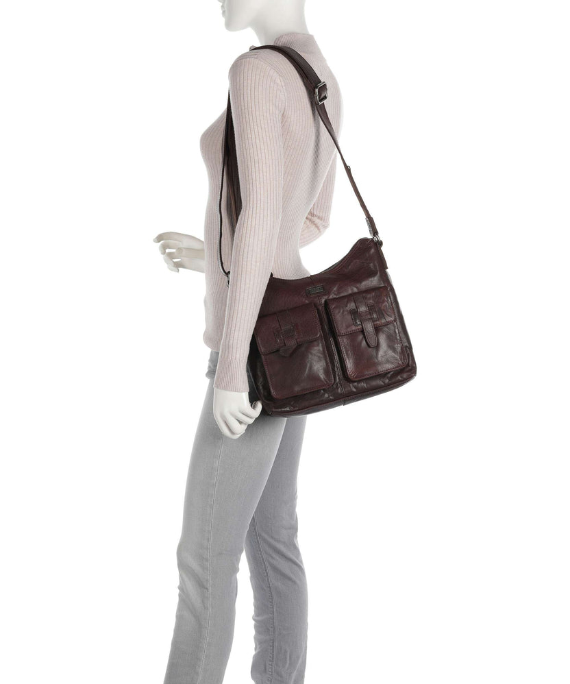 Spikes & Sparrow Bronco Hobo bag dark brown