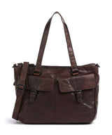 Spikes & Sparrow Bronco Fee Briefcase dark brown