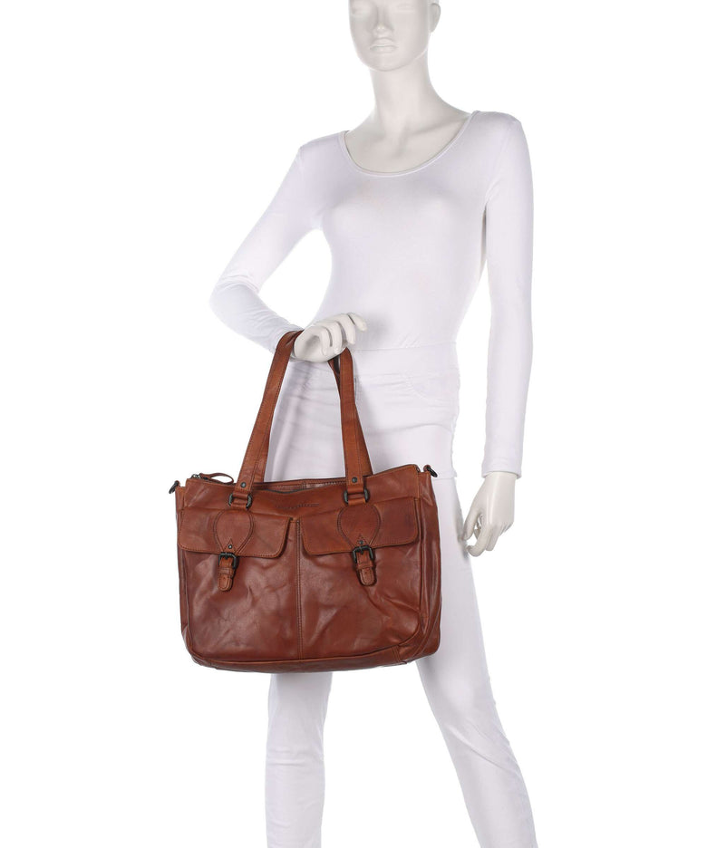 Spikes & Sparrow Bronco Fee Briefcase brandy